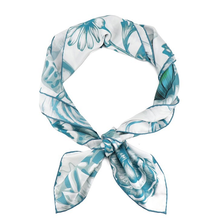 Floral Silk Square Scarf